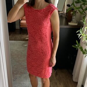 Elegant Pink Lace Dress